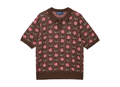 BoTT Flower S/S Knit Polo "Brown"