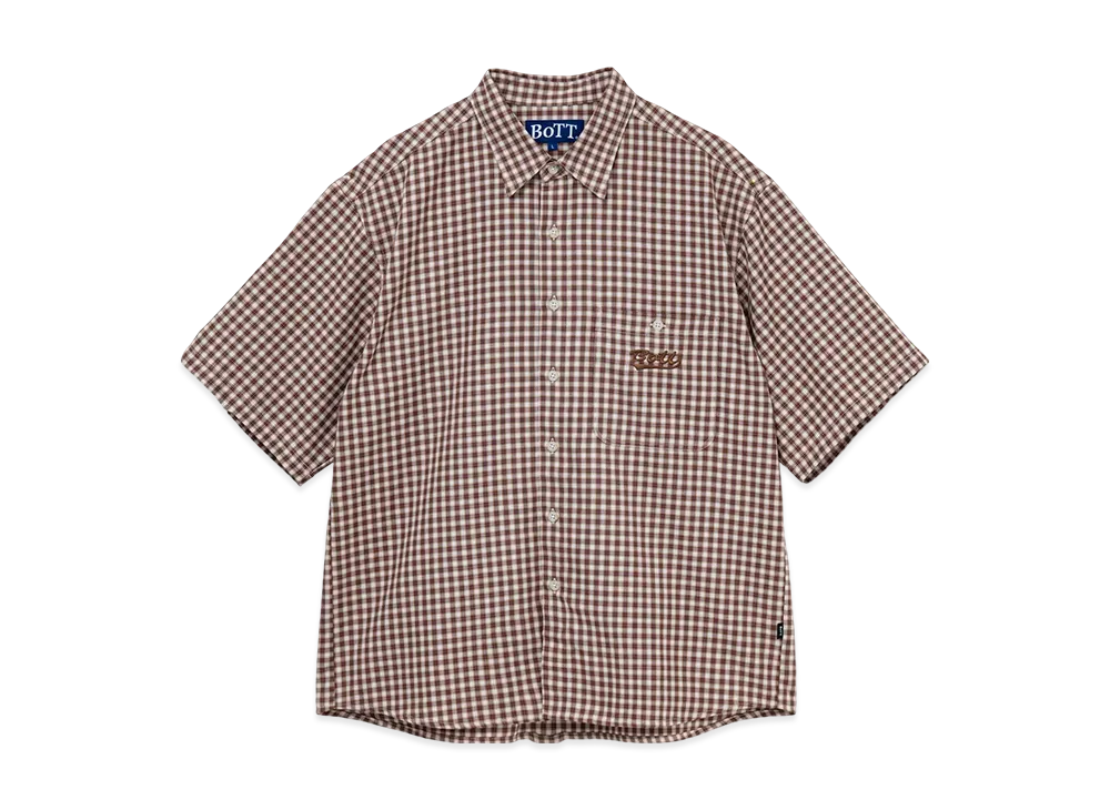 BOTT Multi Check S/S Shirt "LightBrown"
