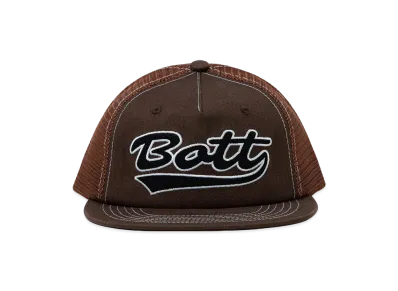 BOTT Script Logo Mesh Back 5-Panel Cap "Brown"