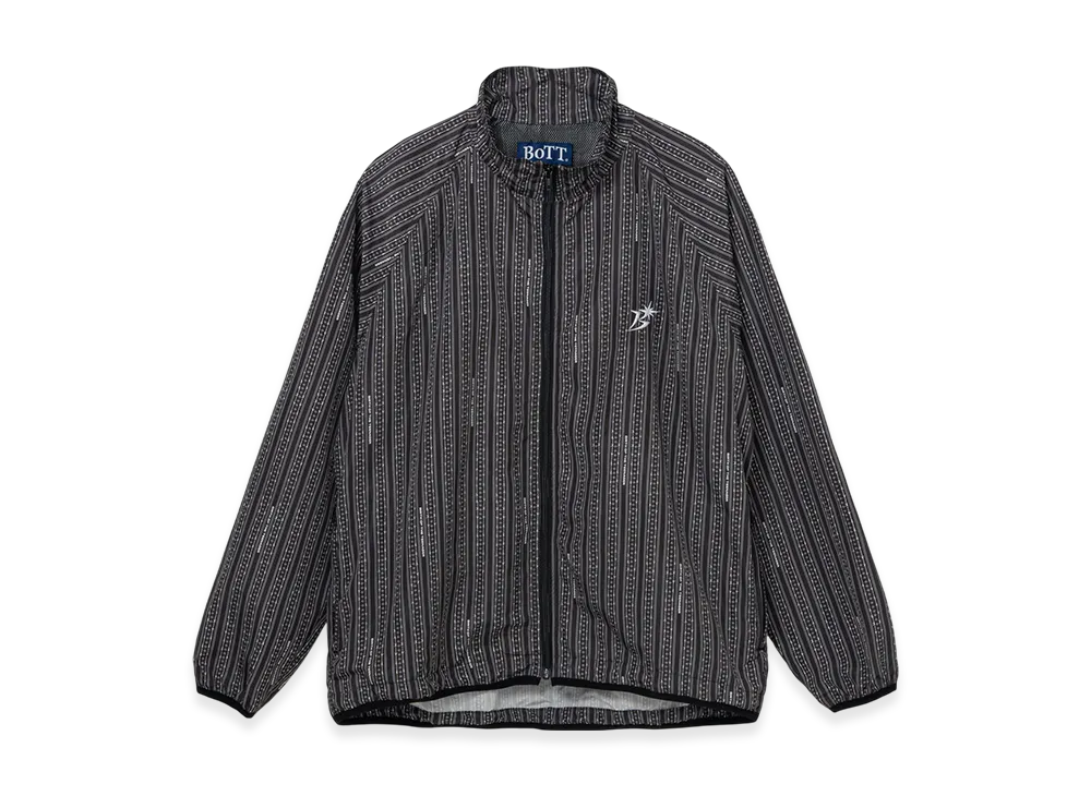 BOTT Lightweight Striped Track Jacket "Black"