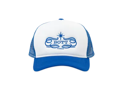 BoTT Luxe Logo Mesh-Back 5-Panel Trucker Cap "Blue"