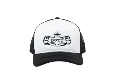 BoTT Luxe Logo Mesh-Back 5-Panel Trucker Cap "Black"