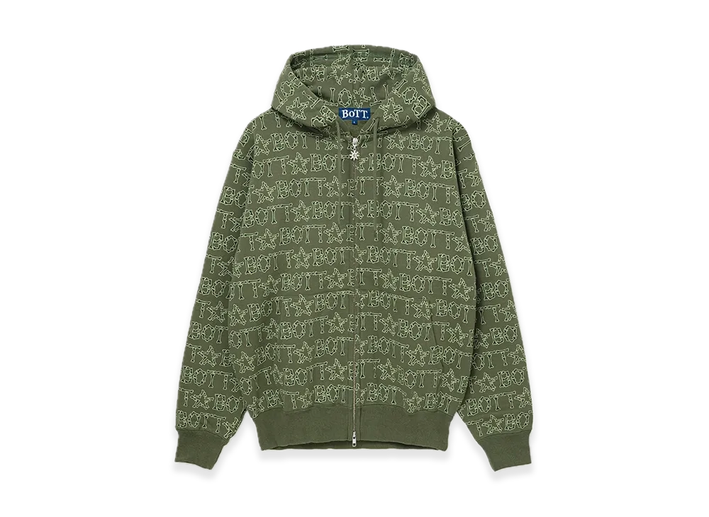 BoTT Bones Zip Hoodie "Olive"