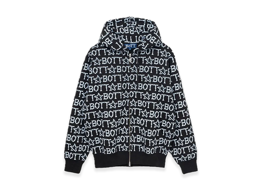 BoTT Bones Zip Hoodie "Black"