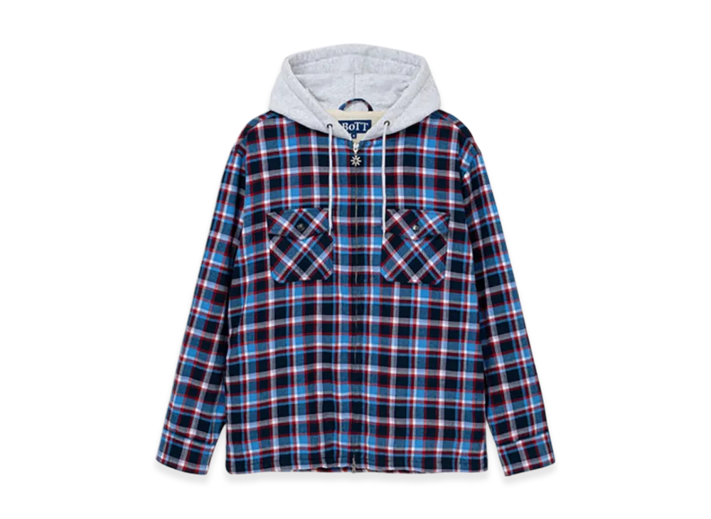 BoTT Hooded Flannel Shirt "Navy"