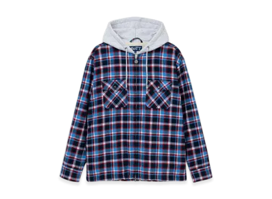 BoTT Hooded Flannel Shirt "Navy"