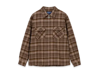 BoTT Zip-Up Flannel Shirt "Brown"
