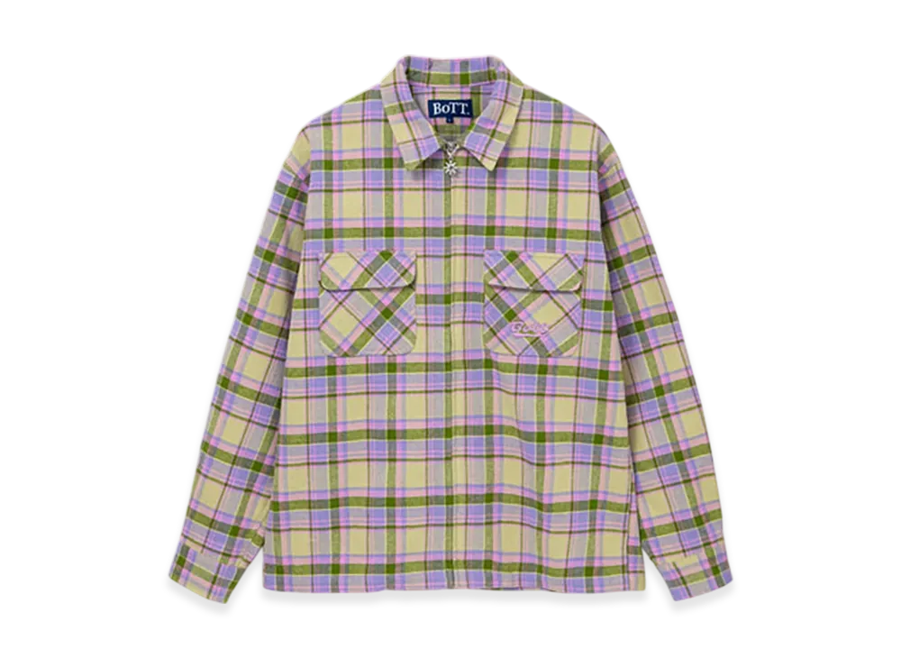 BoTT Zip-Up Flannel Shirt "Lavendar"