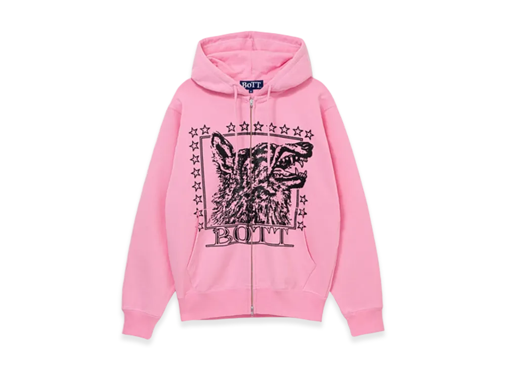BoTT Wolf Zip Hoodie "Pink"