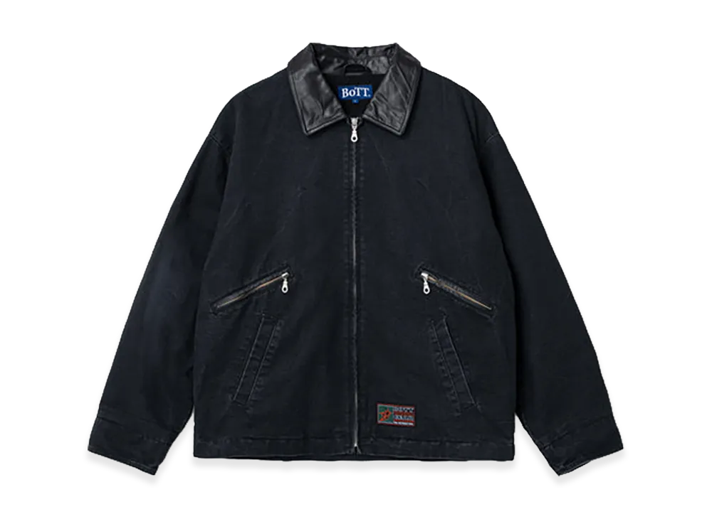 BoTT Leather Collar Work Jacket "Black"