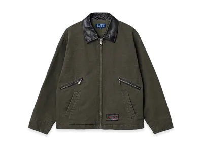 BoTT Leather Collar Work Jacket "Olive"
