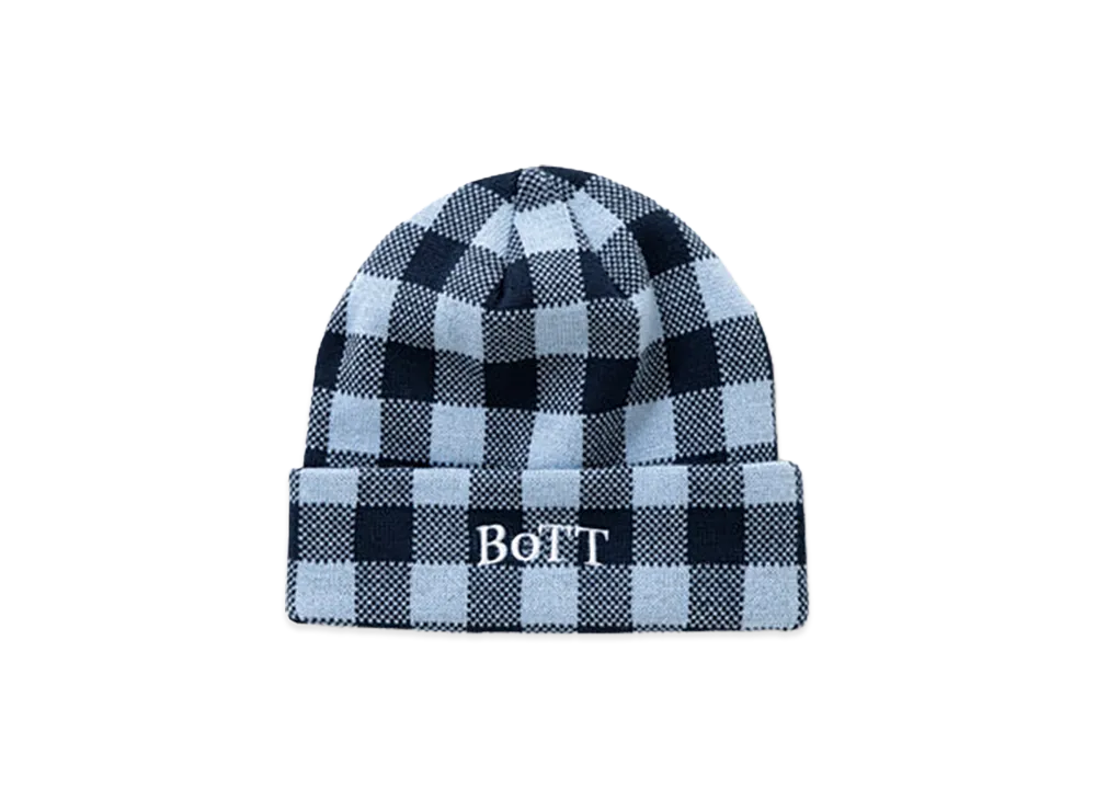 BoTT Gingham Check Beanie "Light Blue"