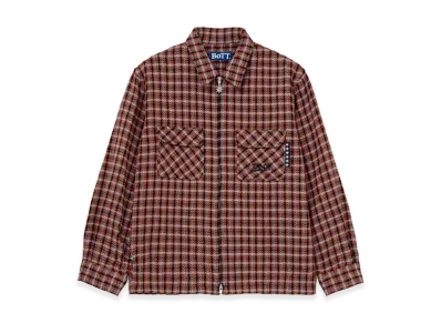BoTT Zip-up Flannel Shirt "Black"