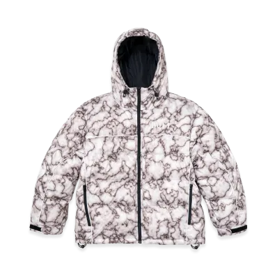 BoTT B Logo Hooded Down Jacket "Smoke"