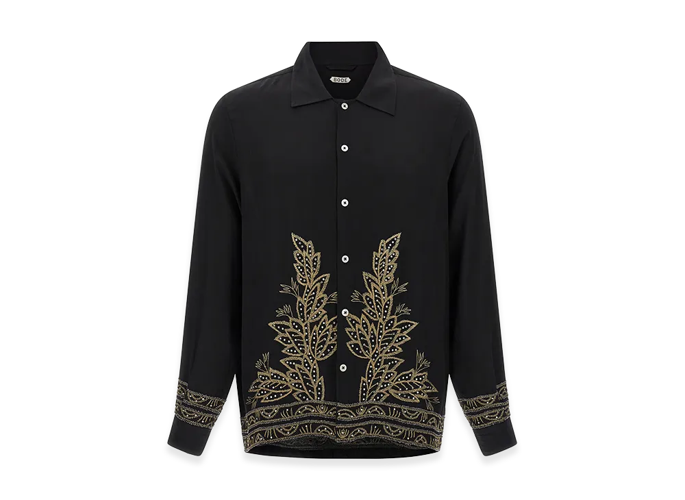 BODE 'Beaded Epoque' Shirt "Black"