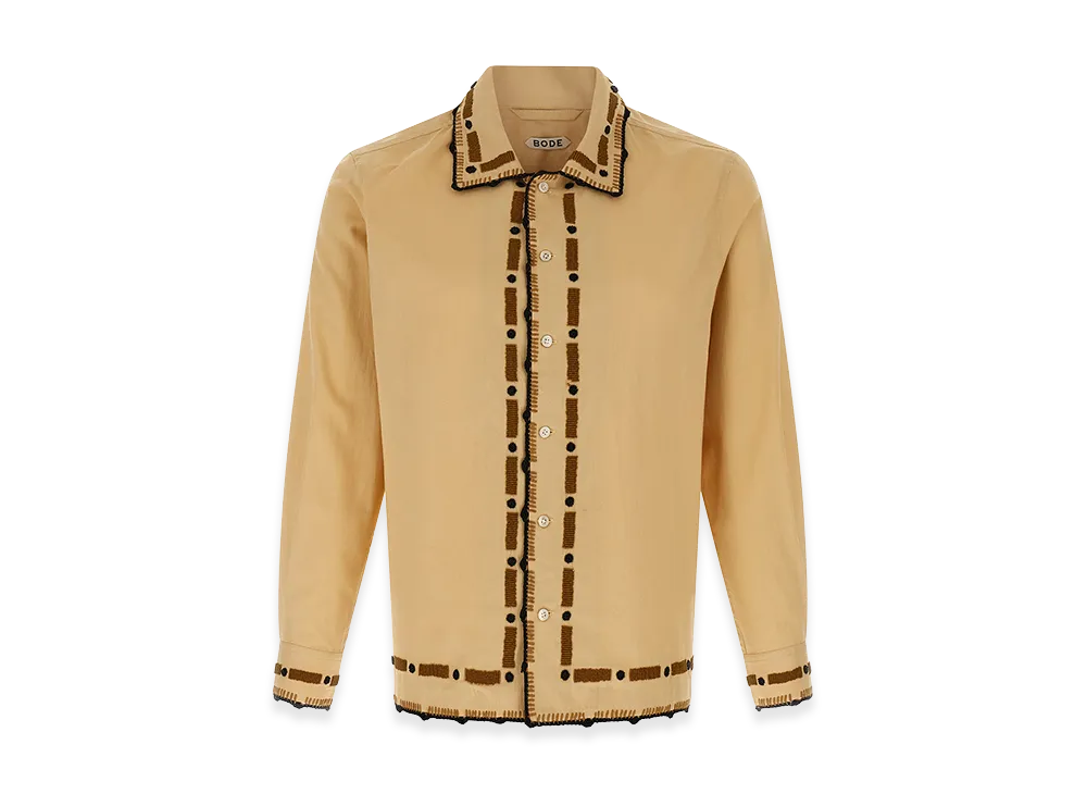 BODE 'Beaded Ryegrass' Shirt "Beige"