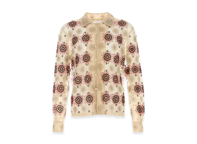 BODE Embellished Tulle Solarium Shirt "Ecru"