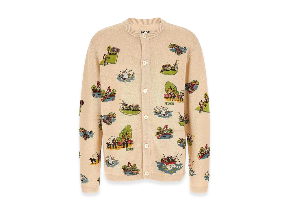 BODE 'Beaded Camp' Cardigan "Multi"