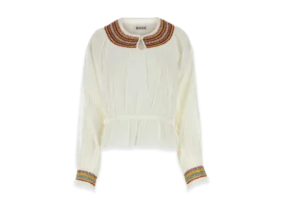 BODE Women's Cotton Georgette Blouse "White"