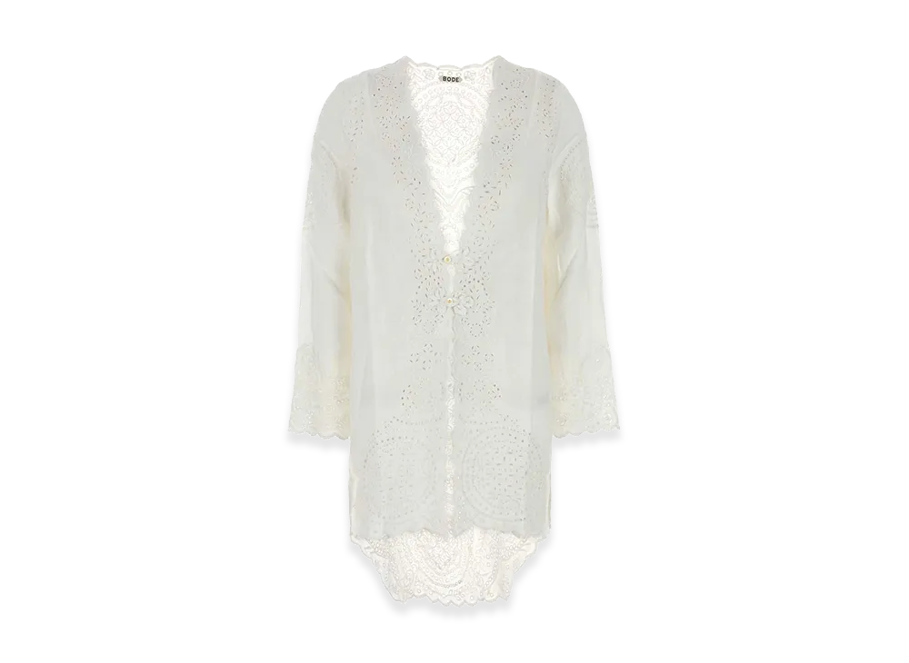 BODE Women's Linen Belvoir Blouse "White"