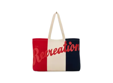 BODE Embroidered Canvas Recreation Shopping Bag "Stripped"