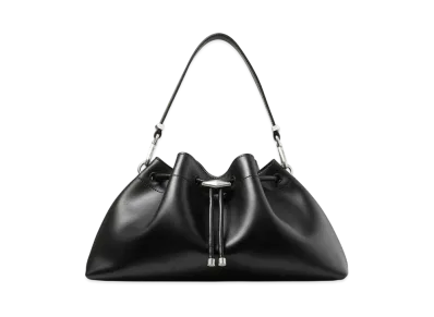 Jimmy Choo Cinch M Calf Leather Bag "Black/Antique Silver"