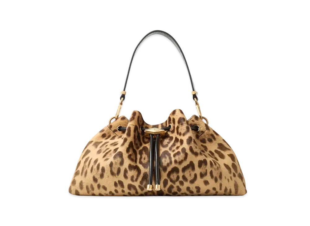 ジミーチュウ シンチ M レオパードプリント・ポニーバッグ