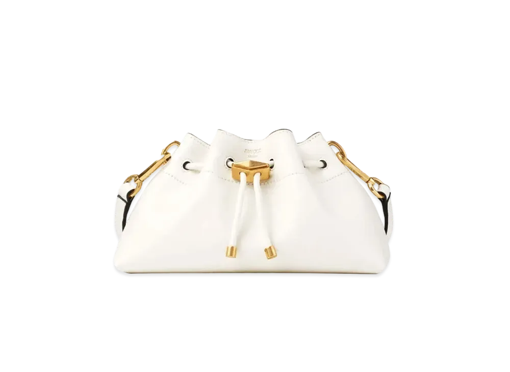 Jimmy Choo Cinch S Calf Leather Bag "Latte/Gold"