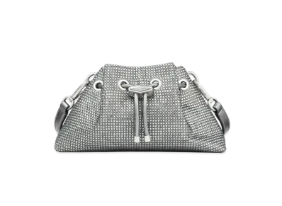 Jimmy Choo Cinch S Satin Crystal Bag "Ash/Antique Silver"