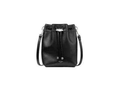 Jimmy Choo Cinch Mini Leather Mini Bag "Black/Antique Silver"