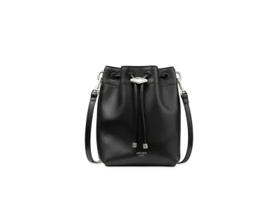 Jimmy Choo Bon Bon Satin Bag with Crystal Handle "Black/Crystal"