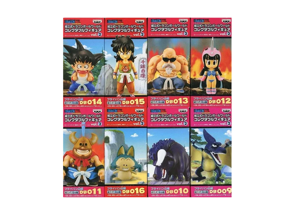 Banpresto Assembly Dragon Ball World Collectable Figure Vol.2 Fire Mountain Complete 8 Piece Set