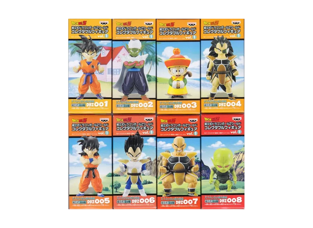 Banpresto Assembly Dragon Ball Z World Collectable Figure Vol.1 Super Decisive Battle Of The World Division Complete 8 Piece Set