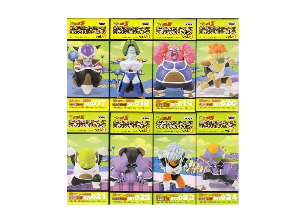 Banpresto Assembly Dragon Ball Z World Collectable Figure Vol.3 Approach! Ginyu Special Squad Complete 8 Piece Set