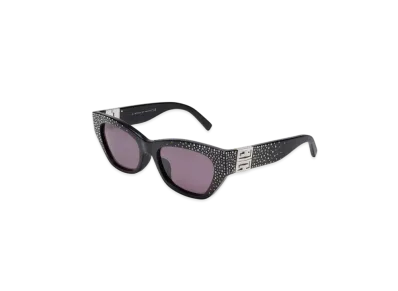 GIVENCHY 4G Sunglasses In Acetate With Crystals "Black"