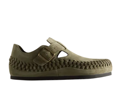 Kith x Birkenstock London Braided Shearling " Olive Night"