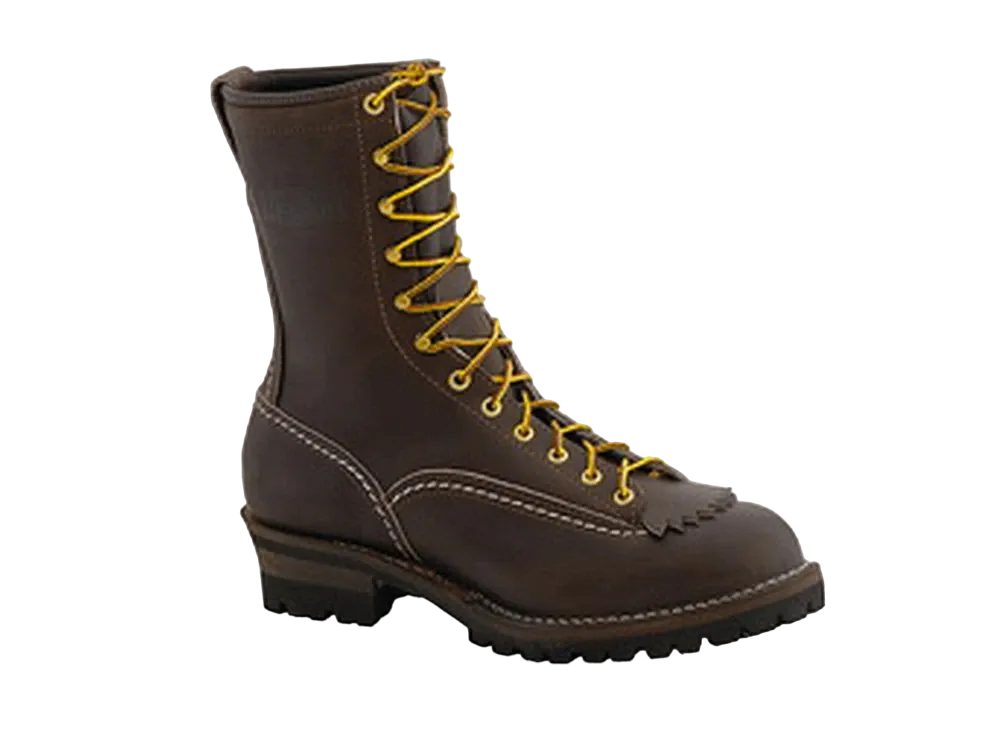 WESCO Jobmaster "Brown" Leather Vibram#100 Lug Sole 10 Height Lace to Toe BR110100 E