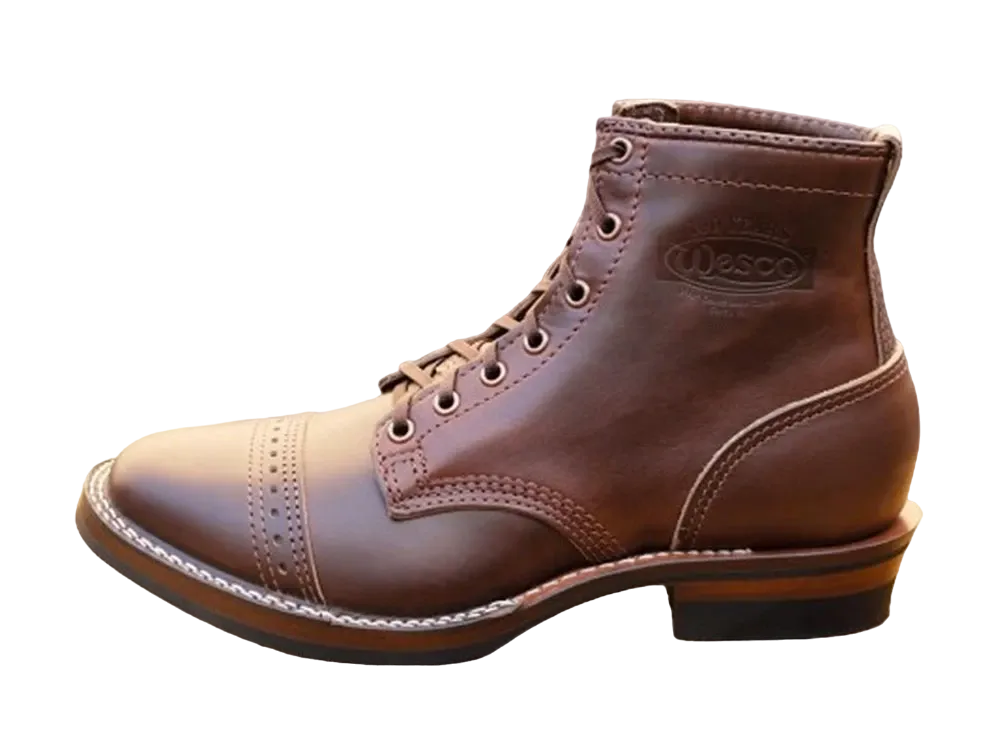 WESCO Shoemaker Family Collection "Brown" Horsehide 7 Height Hendrik Dress Toe Cap BRH907P269TC E