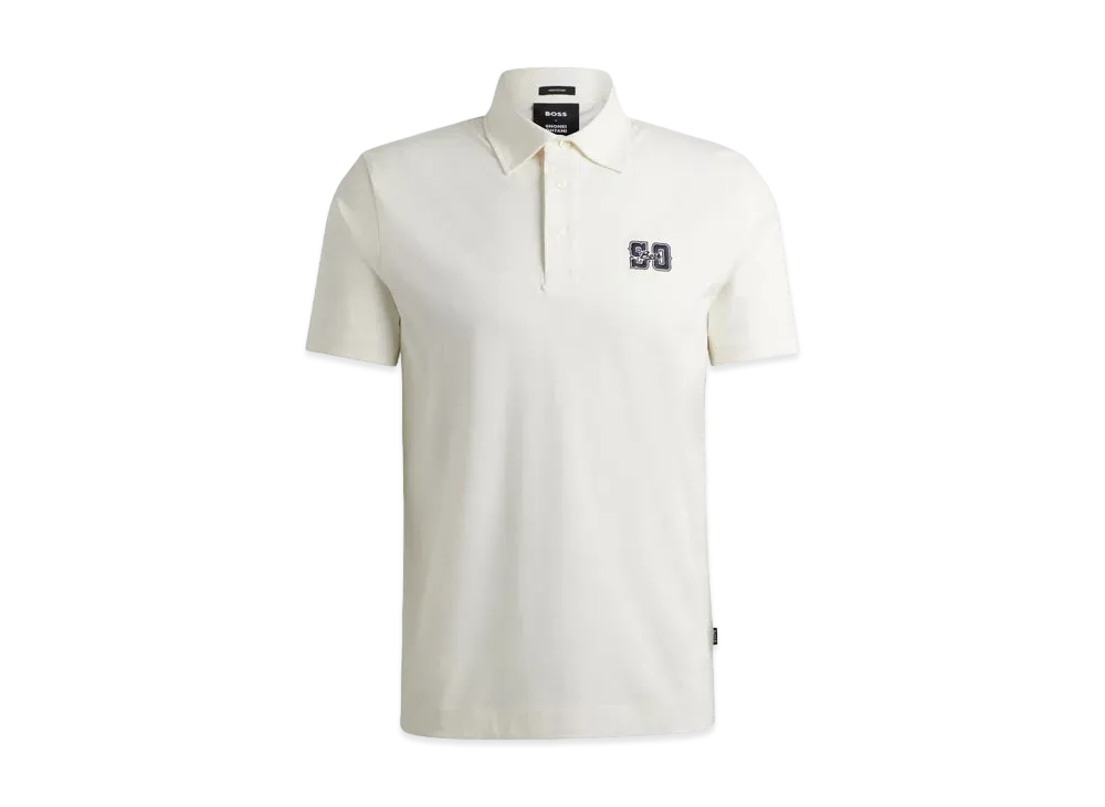 Boss x Shohei Ohtani Cotton Polo Shirt Monogram Embroidery "Natural"