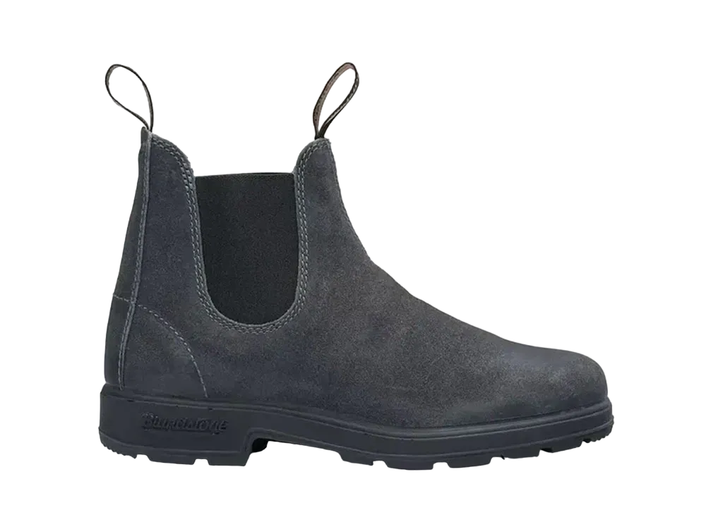 Blundstone Side Gore Boots Originals Waxed Suede "Steel Gray" BS1910994 TPU