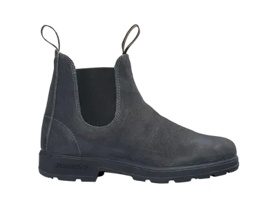 Blundstone Side Gore Boots Originals Waxed Suede "Steel Gray" BS1910994 TPU