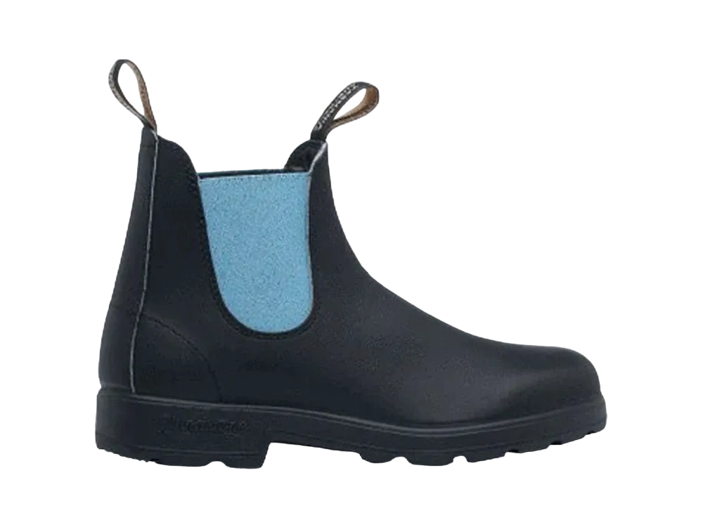 Blundstone Side Gore Boots Originals Smooth Leather "Black/Teal" BS2207298 TPU