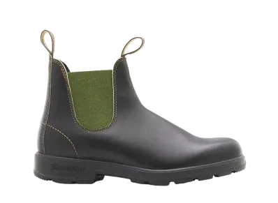 Blundstone Side Gore Boots Originals Smooth Leather "Brown/Dark Green" BS519408 TPU