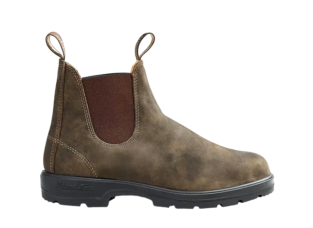 Blundstone Side Gore Boots Nubuck "Rustic Brown" BS585267 TPU