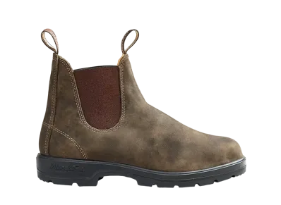 Blundstone Side Gore Boots Nubuck "Rustic Brown" BS585267 TPU