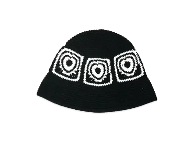 BASICKS Heart Crochet Bucket Hat "Black"