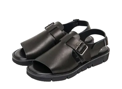 BEAUTIFUL SHOES OPEN TOE SANDALS (Gloxi Cut Sole) "Black"