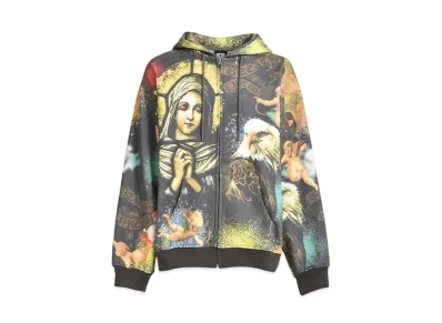 BREATH Maria All Over Zip Hoodie "Charcoal"