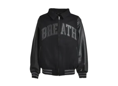 BREATH Arch Logo Versity Jacket "Black Black"