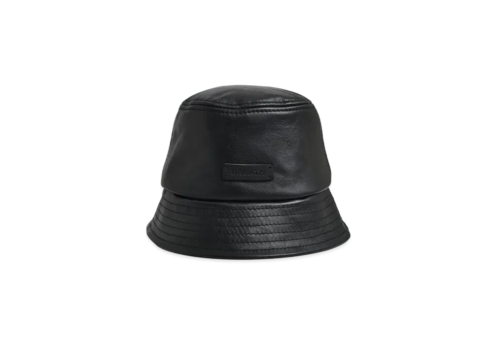 BREATH Newrich Leather Bucket Hat "Black"